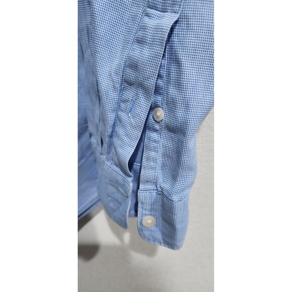 J CREW MEN'S XLARGE SKY BLUE/WHITE  LONG SLEEVE SHIRT 100% COTTON - Picture 5 of 14